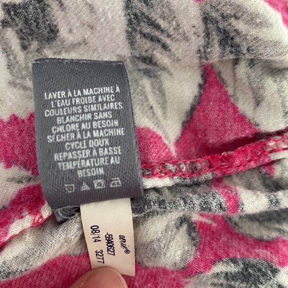 aerie - Cute Flanel-ette Pink + Grey & White Floral PJ Shorts - Picture 9 of 10